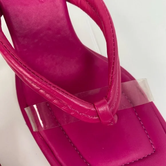 SCHUTZ Fuchsia Heeled Pink Sandals - Picture 7 of 8